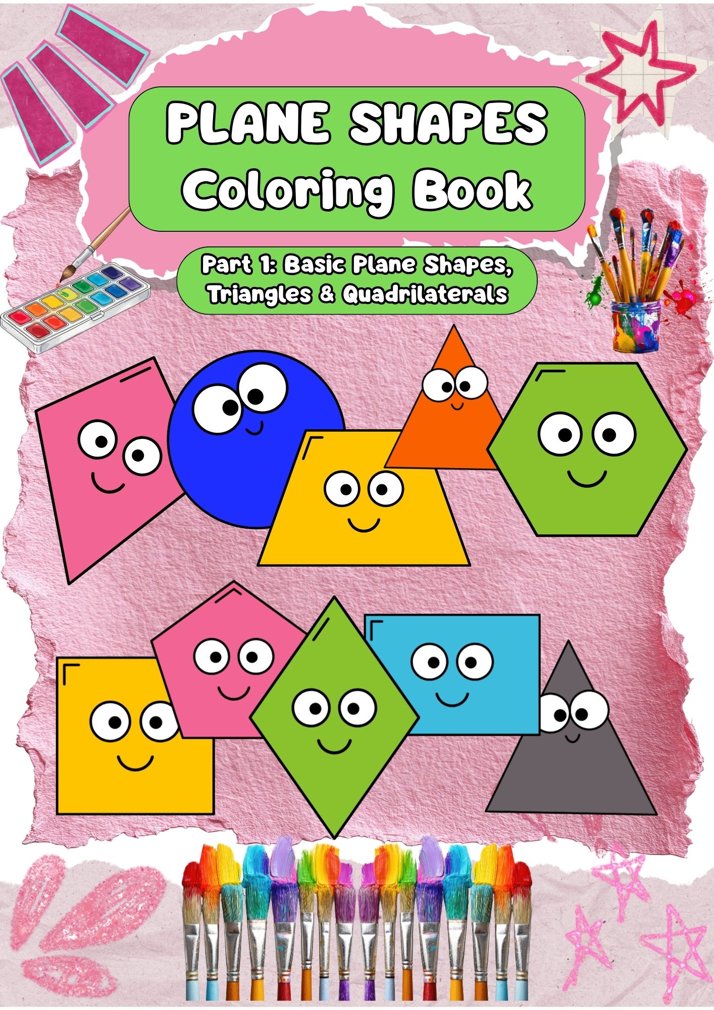 Plane Shapes Coloring Book Part 1